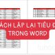 Cách lặp lại tiêu đề trong Word