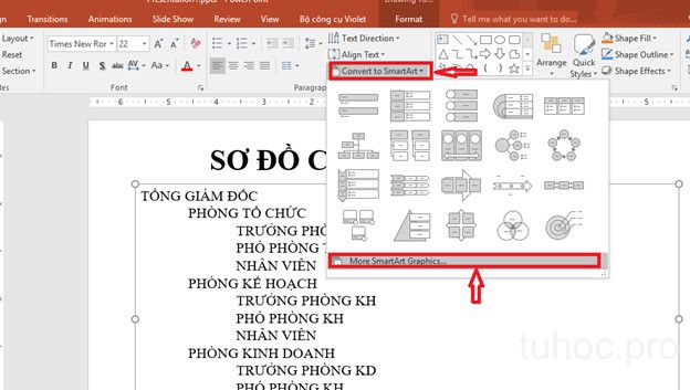 Hướng dẫn chèn sơ đồ trong PowerPoint