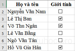 Mẹo tạo dấu check trong Excel cực đơn giản