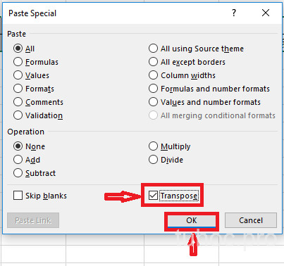 Chuyển hàng thành cột trong Excel cực nhanh
