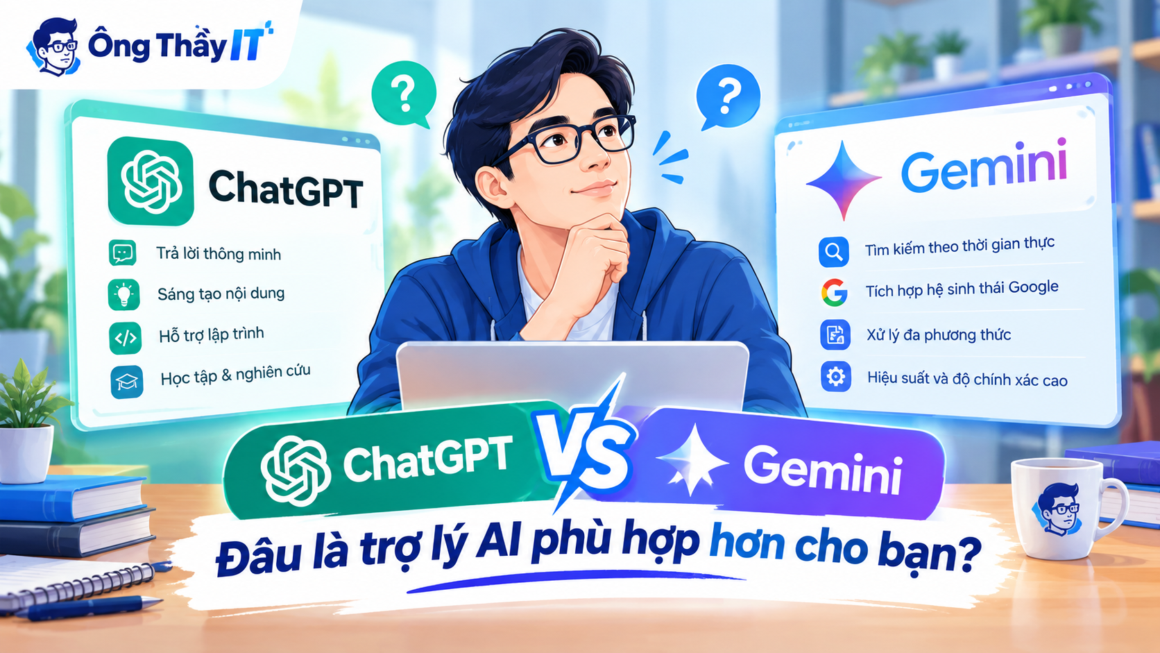 Chatgpt vs Gemini - AI nào phù hợp với bạn